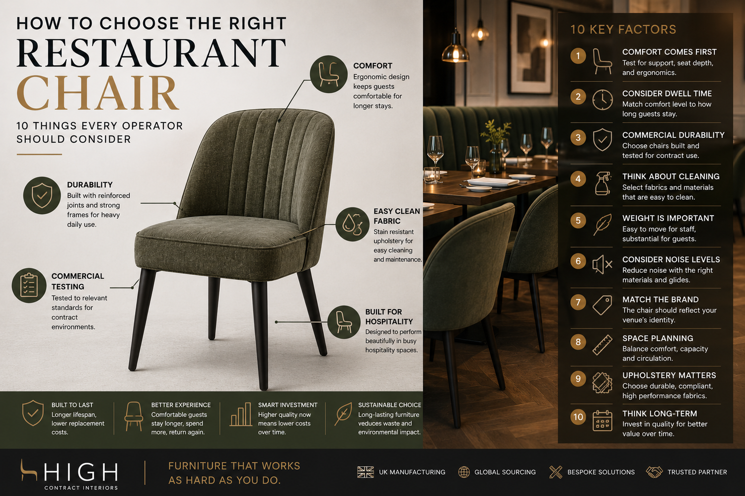 How to Choose the Right Restaurant Chair: 10 Things Every Operator Should Consider