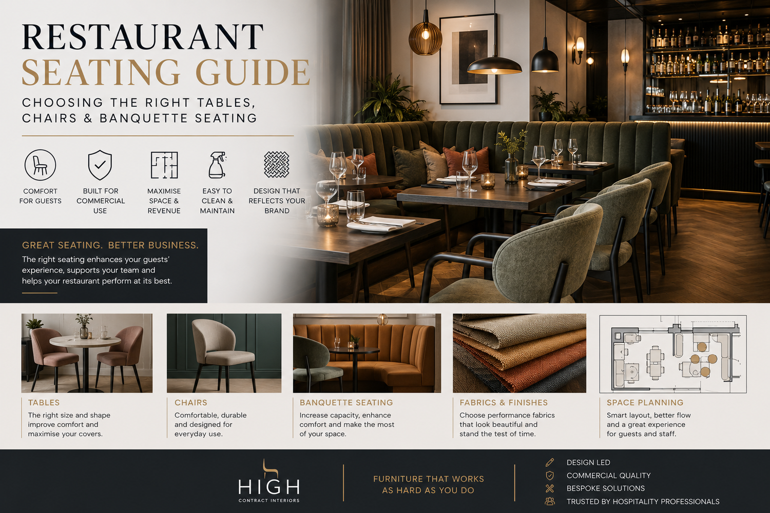 Restaurant Seating Guide: Choosing the Right Tables, Chairs and Banquette Seating