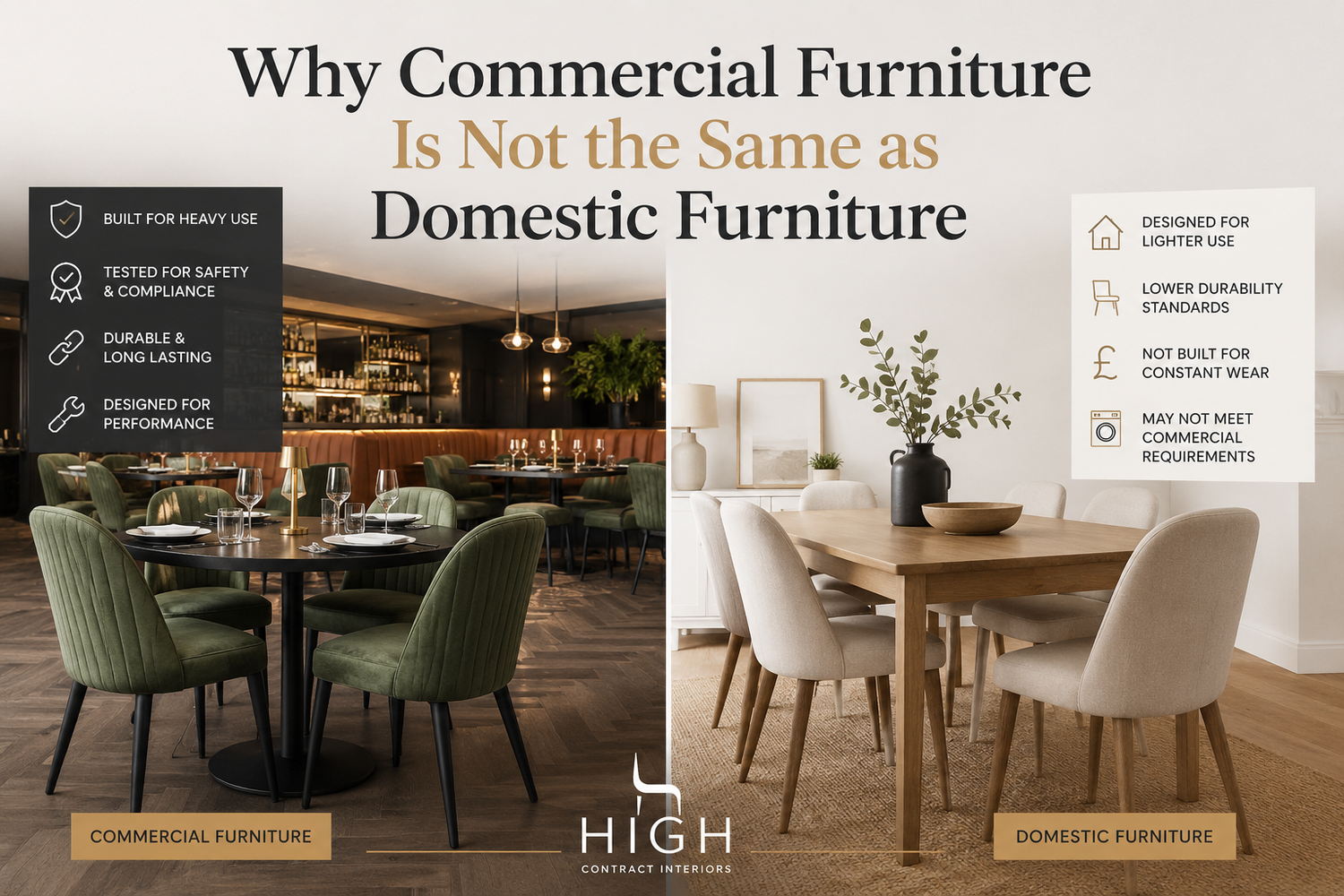 Why Commercial Furniture Is Not the Same as Domestic Furniture