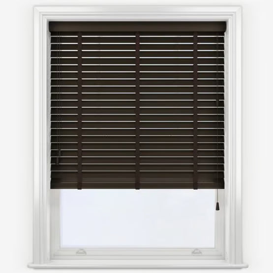 Made to Order Blinds Bamboo Smoked Walnut with Walnut Tapes Wooden Venetian Blinds (Copy)
