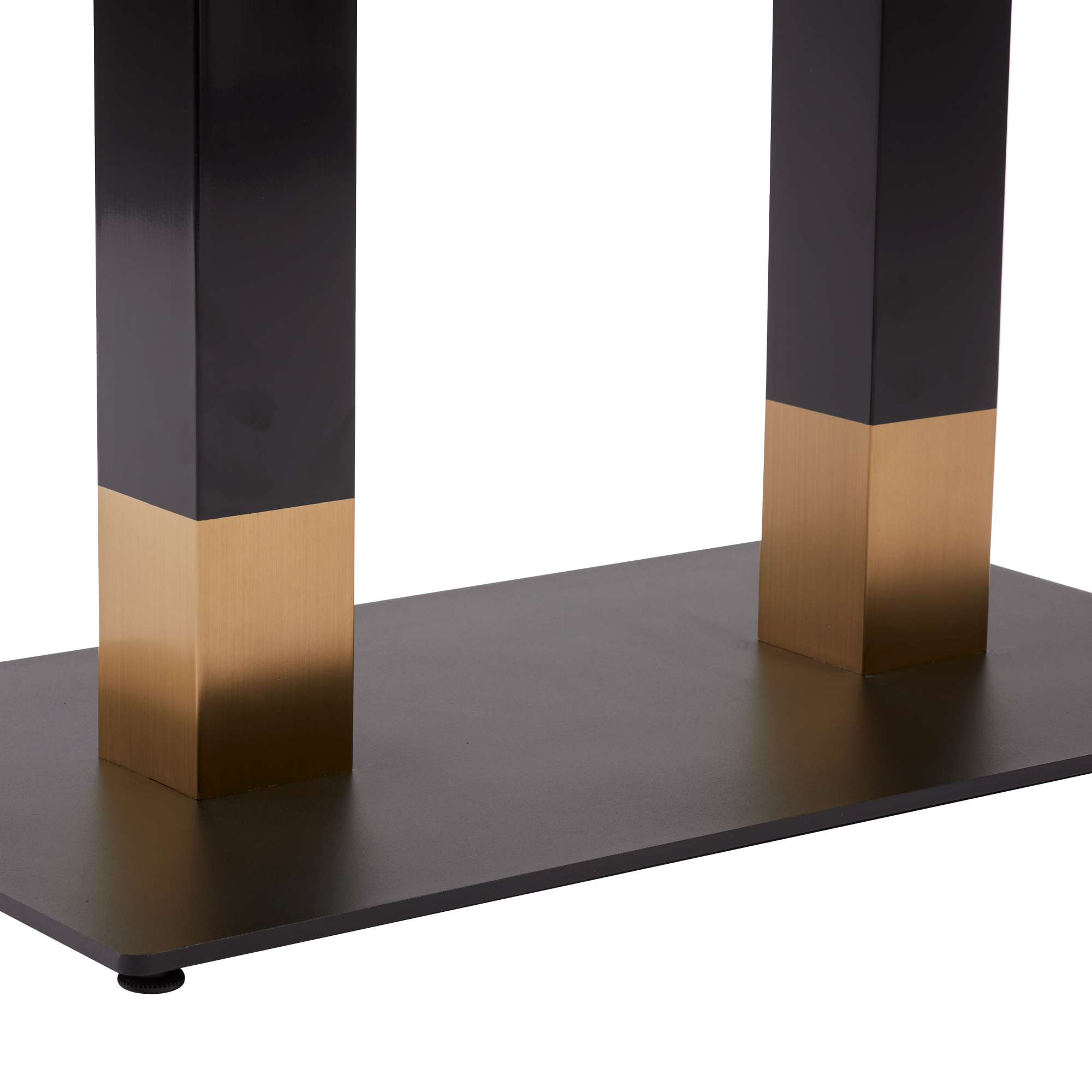 Omega Complete Coffee Table - Black Marble Top with Boston Sleek Black/Gold Base - 1200x700