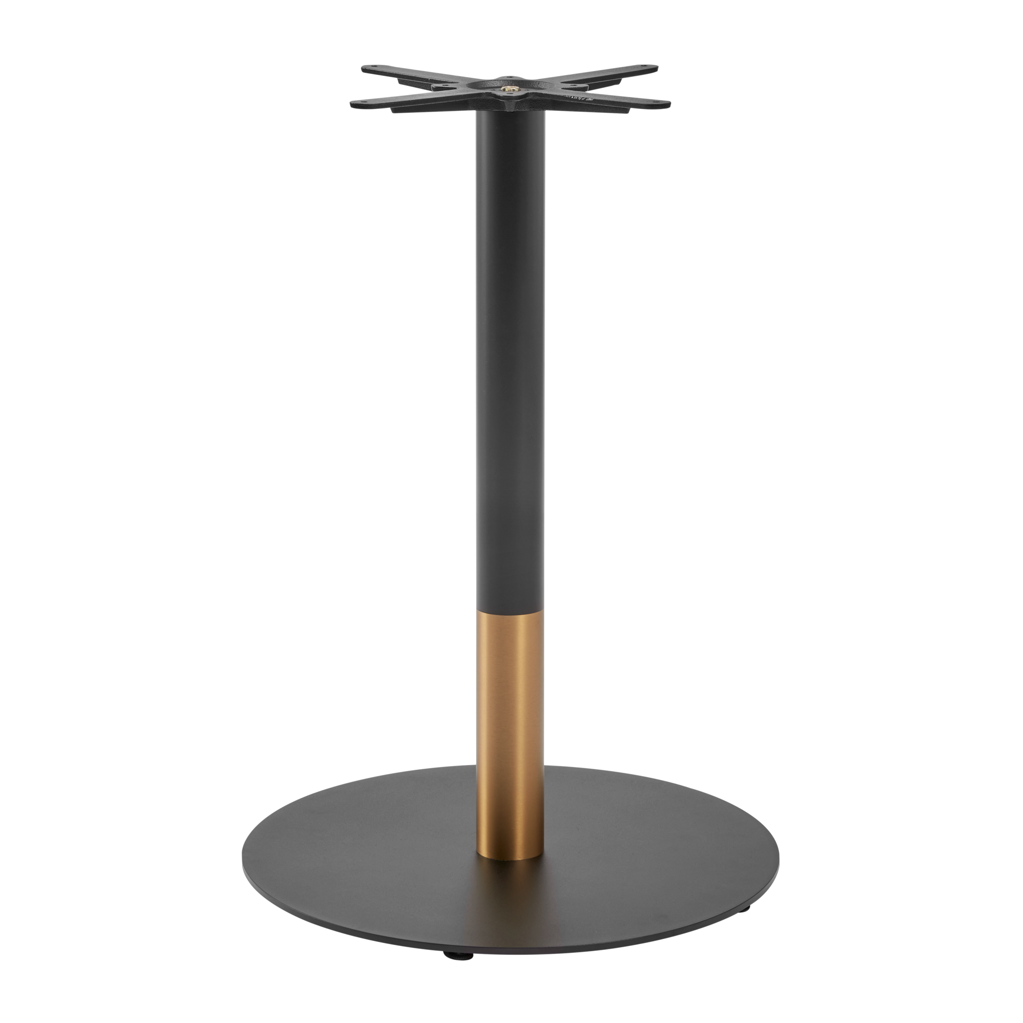 Omega Laminate Table Top - Black Marble with Boston Sleek Black/Gold Base 700mm