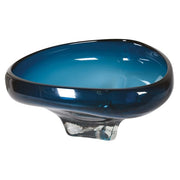 Cobalt Blue Organic Shaped Glass Bowl