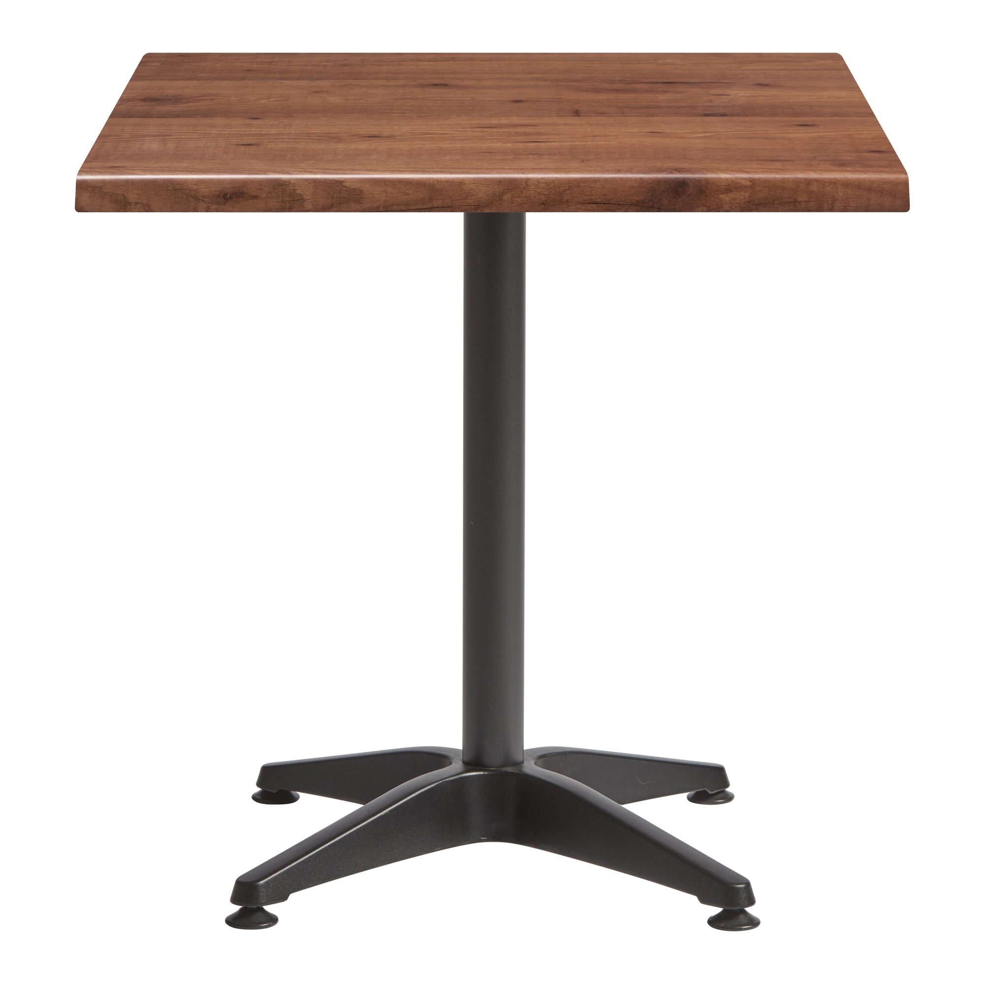 Enduratop Complete Dining Table - 70x70cm Square - Natural Wood with Alby Black Base