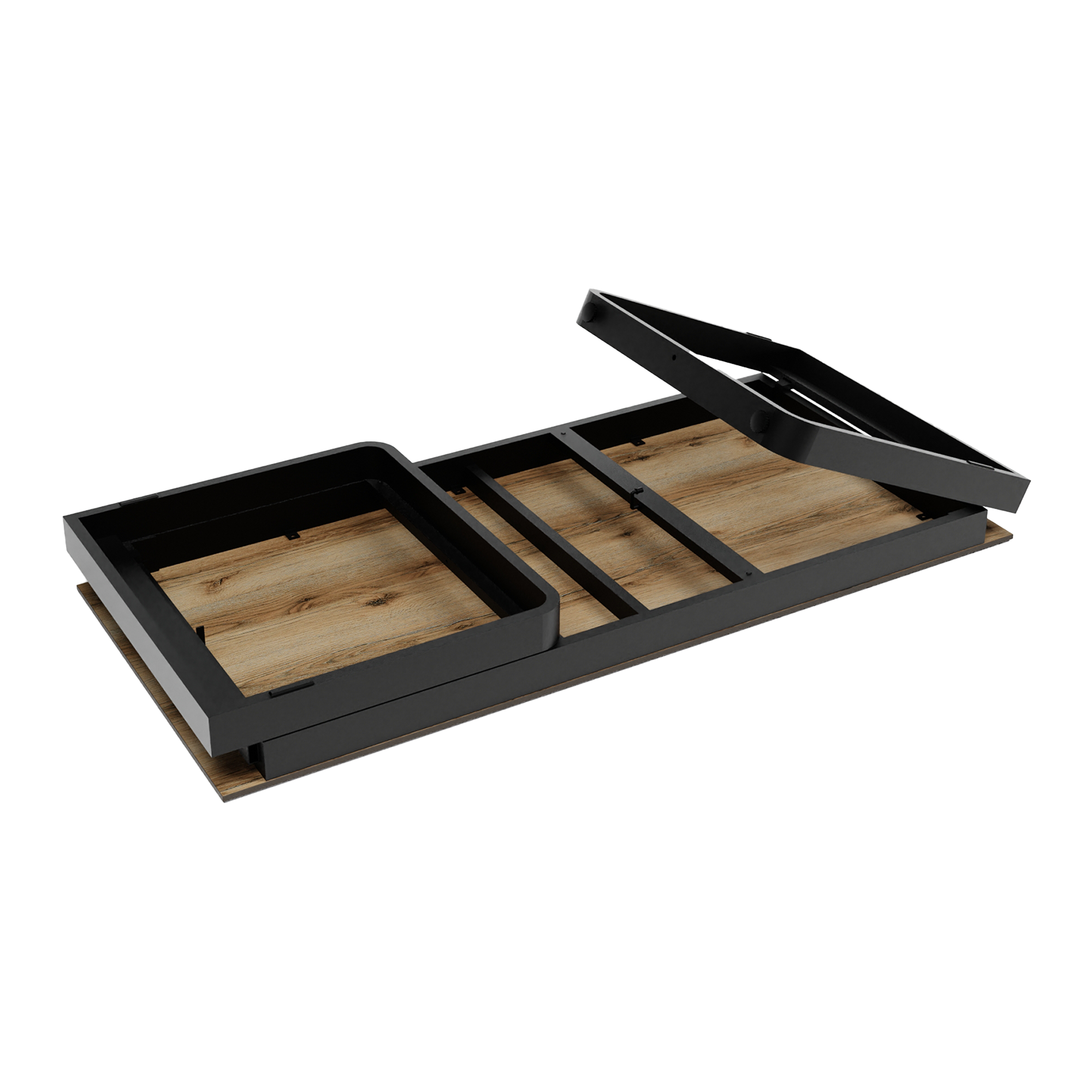 Flow Grande Standing Table - Black Aluminium - Black HPL Top - 230x80cm shown with sturdy black aluminium frame and detailed craftsmanship highlighting commercial-grade durability.