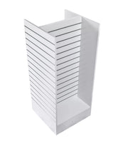 White double sided H slatwall retail gondola display unit