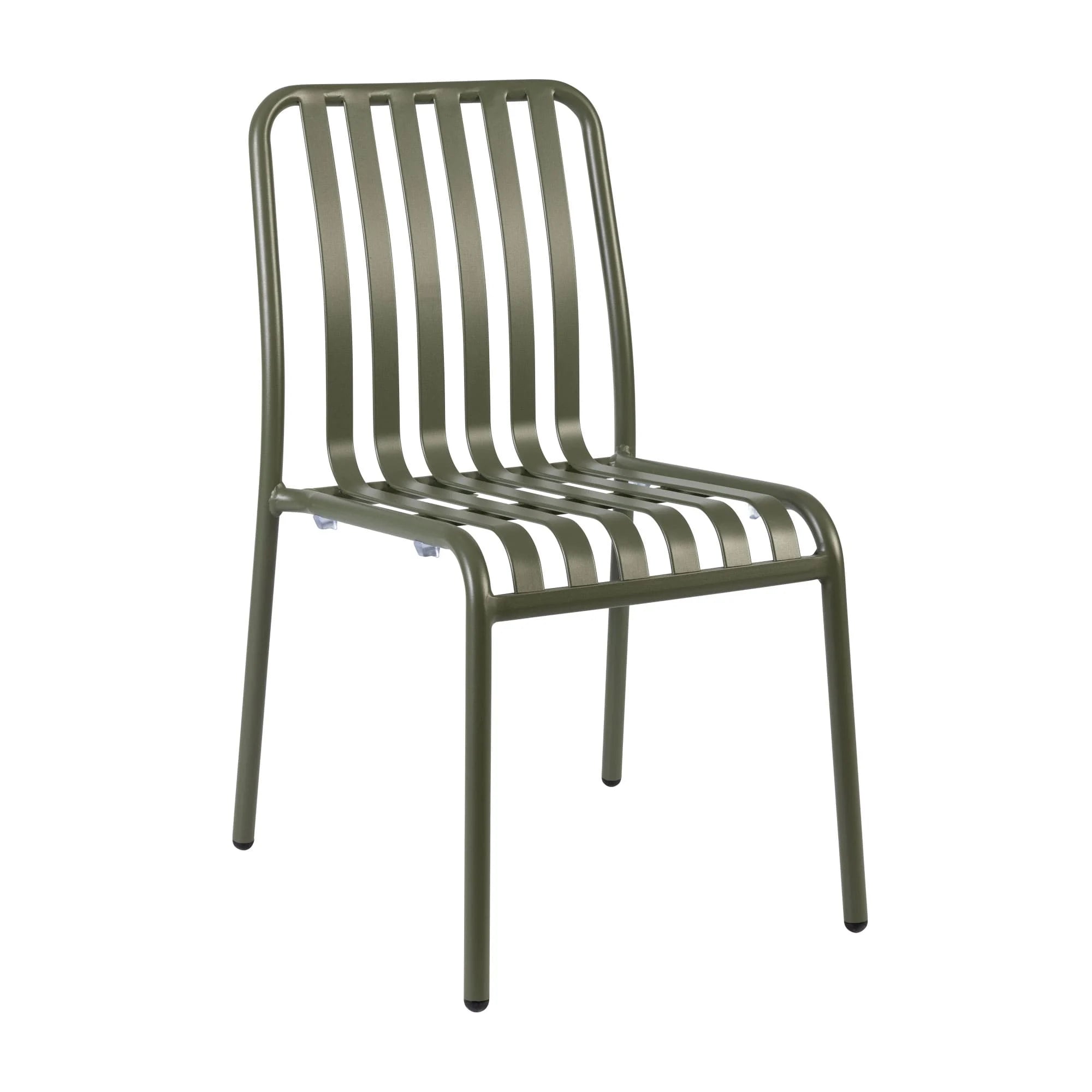 Commercial Henley Side Chair in Pine Green featuring a lightweight powder-coated aluminium frame, ergonomic slatted design and stackable construction for hospitality, restaurant, hotel, café and outdoor seating applications.