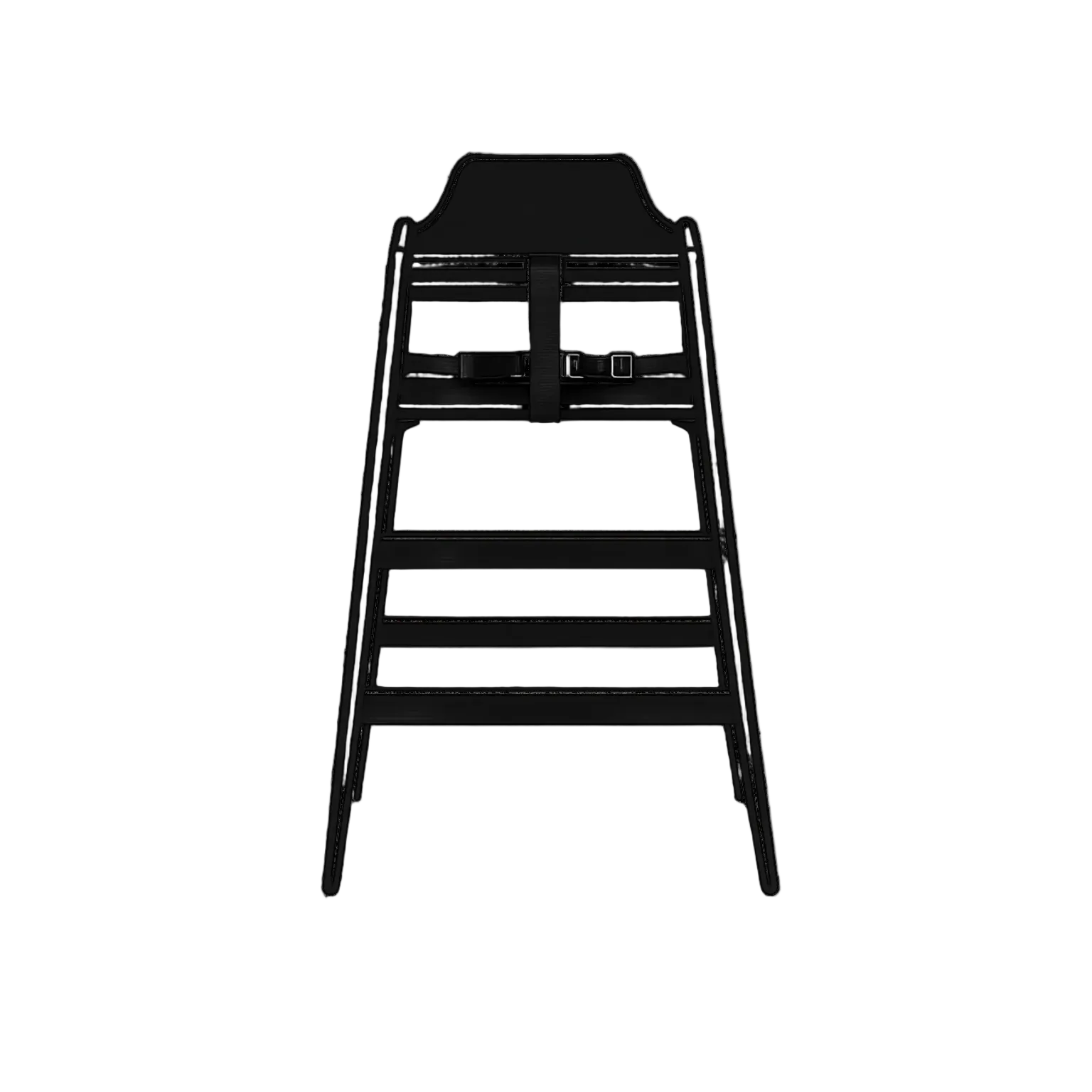 High Contract Furniture High Chair Icon Black silhouette of a high chair on a white background