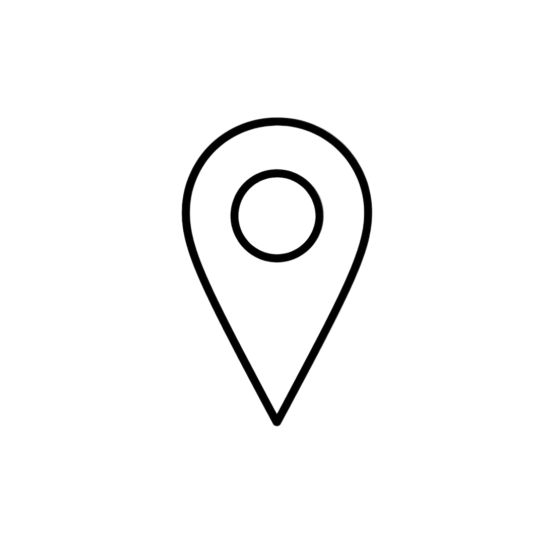 High Contract Interiors Black location icon on a white background