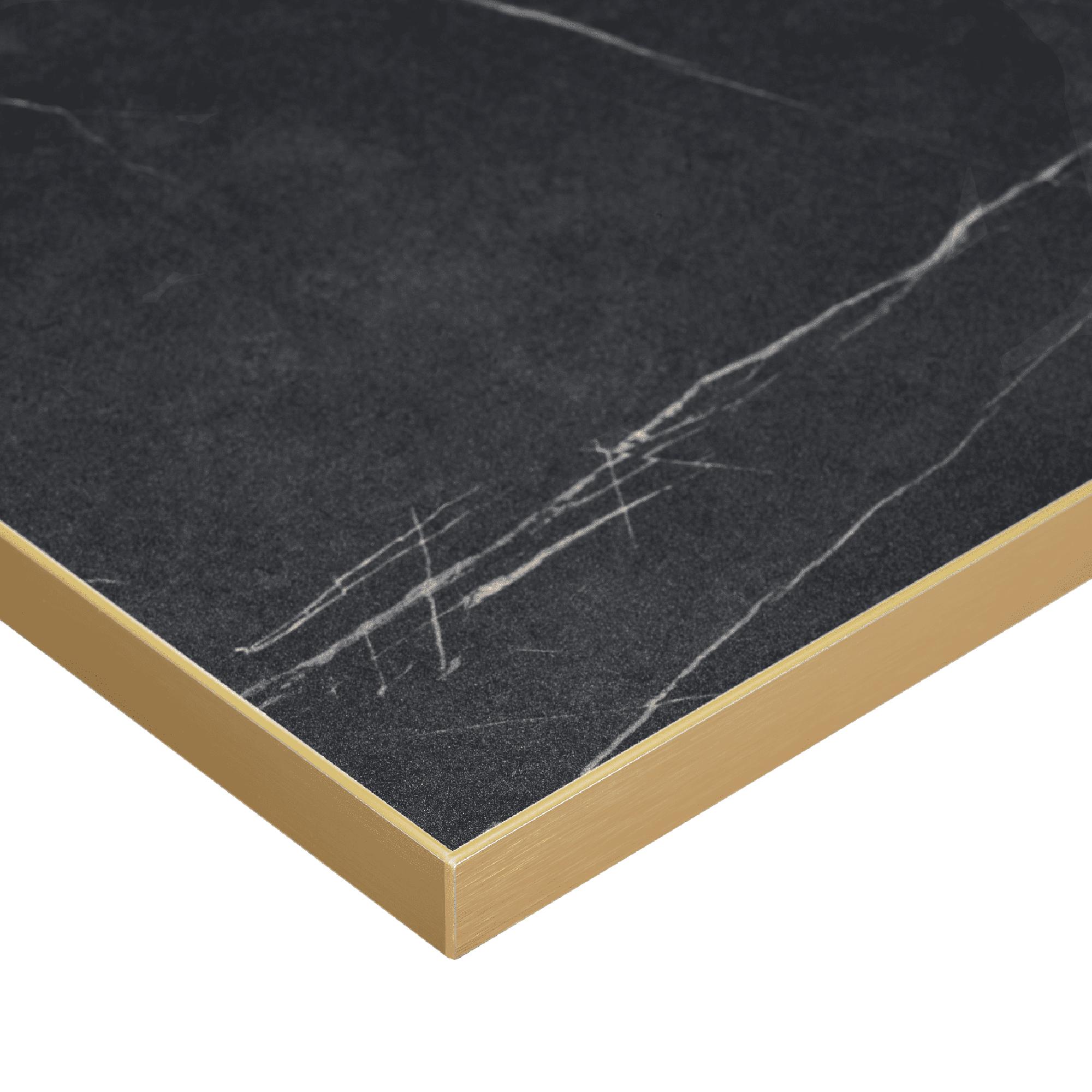 Omega Complete Coffee Table - Black Marble Top with Boston Sleek Black/Gold Base - 1200x700