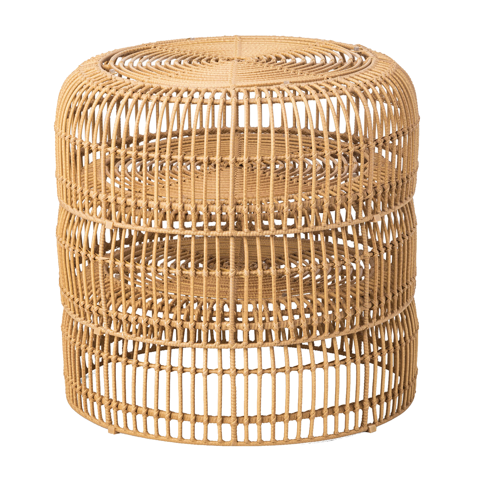 Palm Stacking Coffee Table - Natural crafted from woven natural fibers in a lightweight, stackable design ideal for versatile, stylish commercial and hospitality interiors.