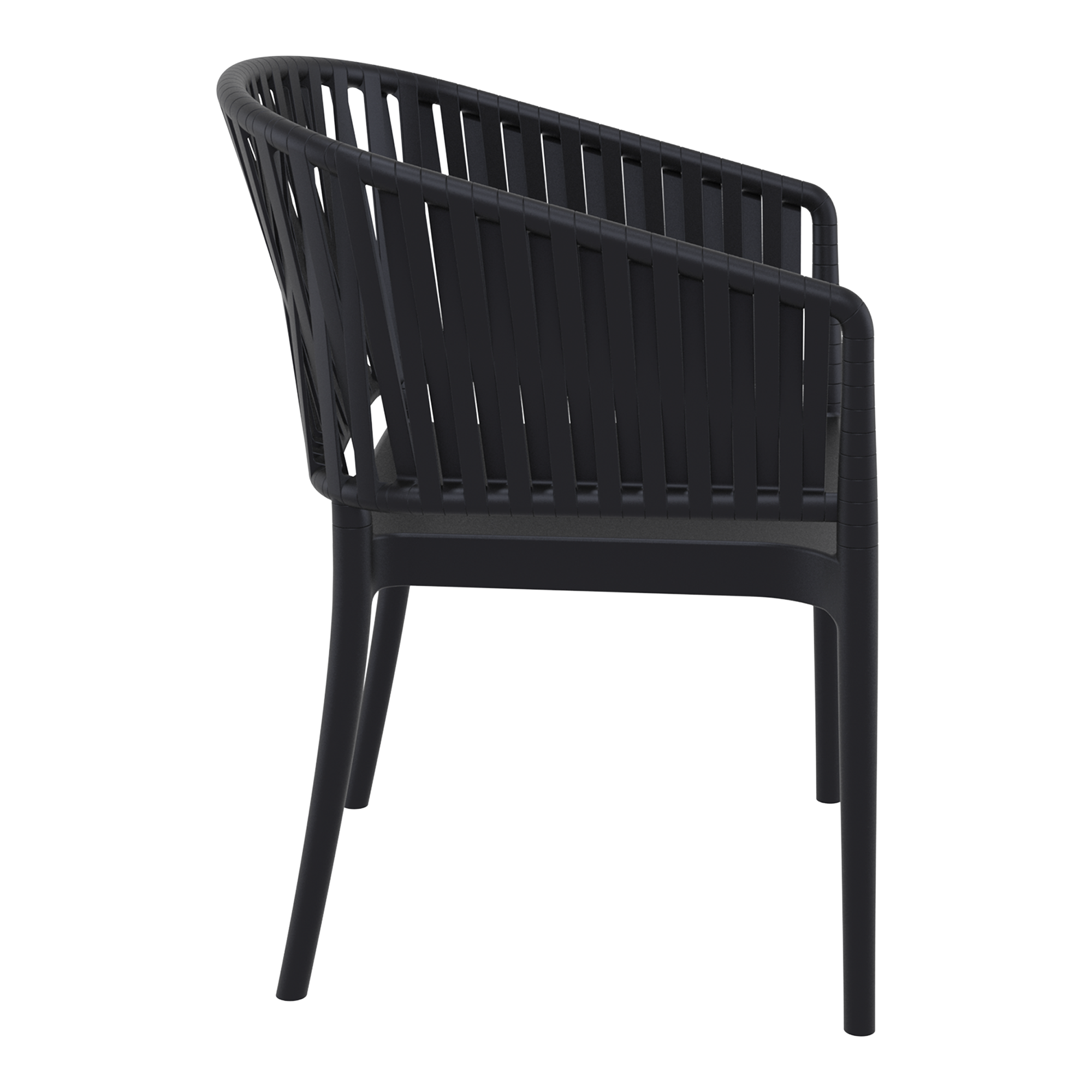 Portofino Stacking Armchair - Black