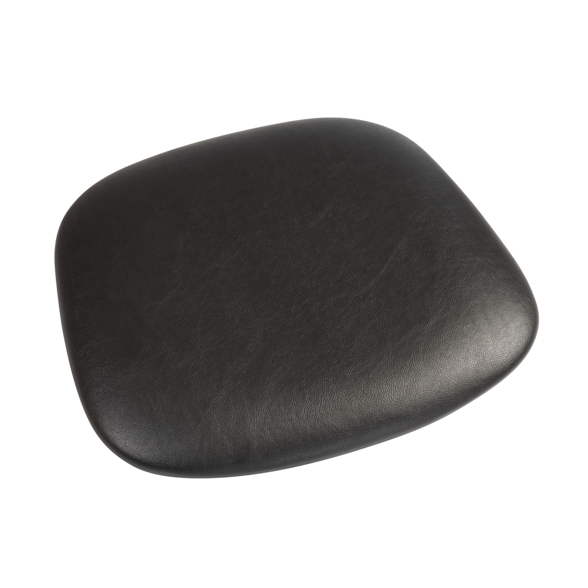 Black vintage-style seat pad cushion designed for the Relish Bar Stool - Natural Oak - Lascari Vintage Black Seat Pad, showcasing durable upholstery and comfortable support.