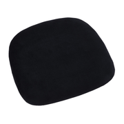 Ronda Stacking Side Chair Seat Pad - Black Velvet, soft cushioned seat pad designed for comfort and style, ideal for commercial and hospitality seating environments.