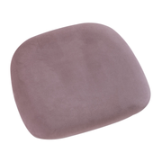 Ronda Stacking Side Chair Seat Pad - Pink Velvet in a soft, smooth texture designed for added comfort and style on stacking side chairs in commercial or hospitality settings.