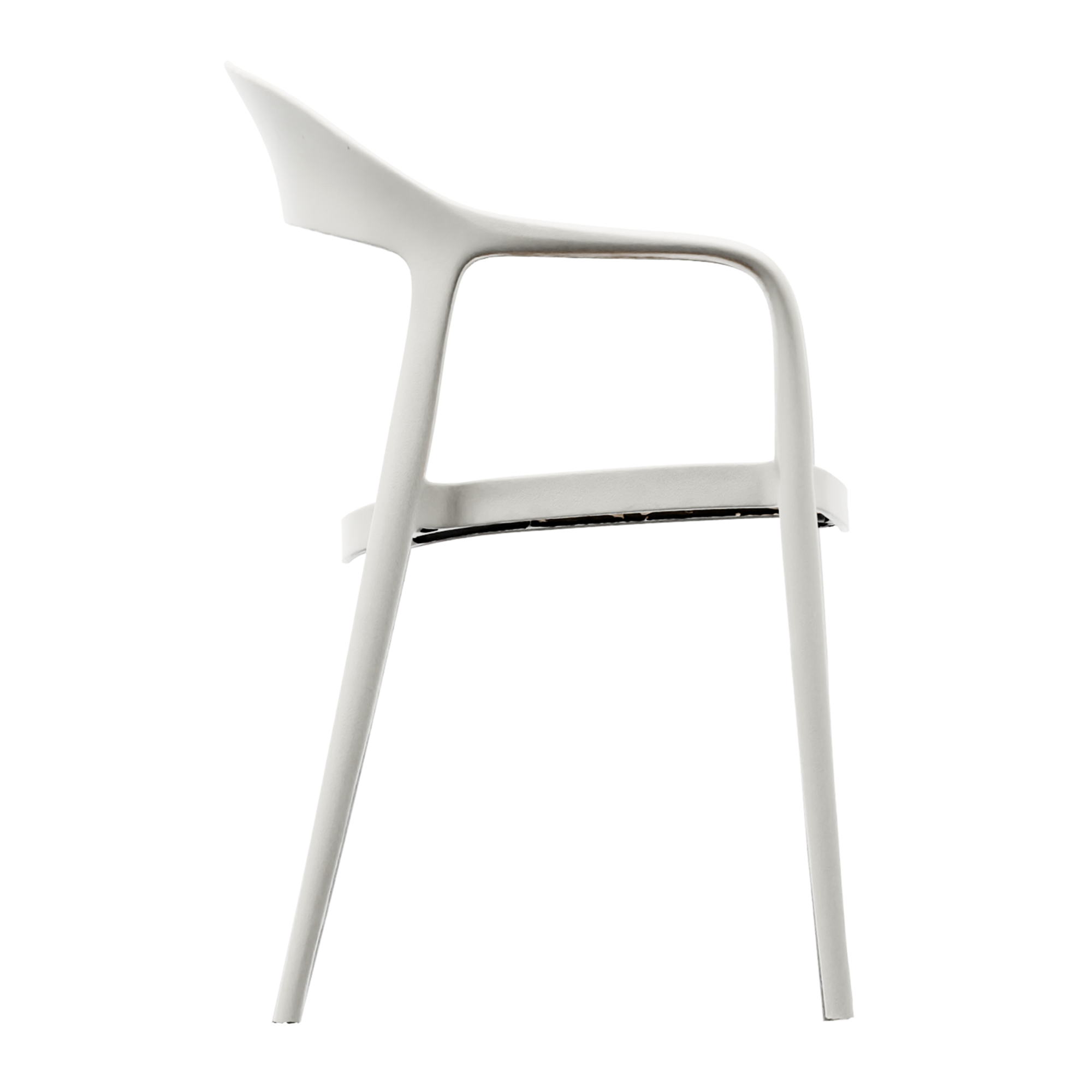 Wave Stacking Arm Chair - White with sleek, modern design featuring smooth curves and a durable, lightweight frame ideal for contemporary commercial and hospitality interiors.