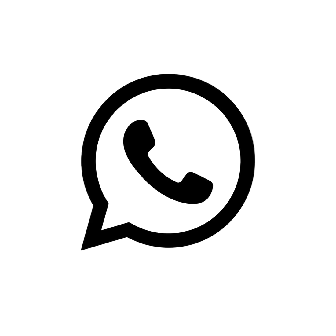 High Contract Interiors Black WhatsApp logo on a white background