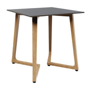 Wings Dining Table - Oak - 70x70cm - 12mm Black HPL Table Top