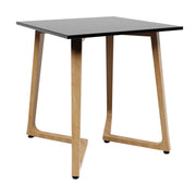 Wings Dining Table - Oak - 70x70cm - 18mm Black MFC Table Top
