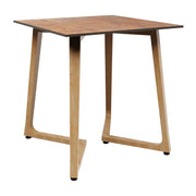 Wings Dining Table - Oak - 70x70cm - 12mm Rust HPL Table Top