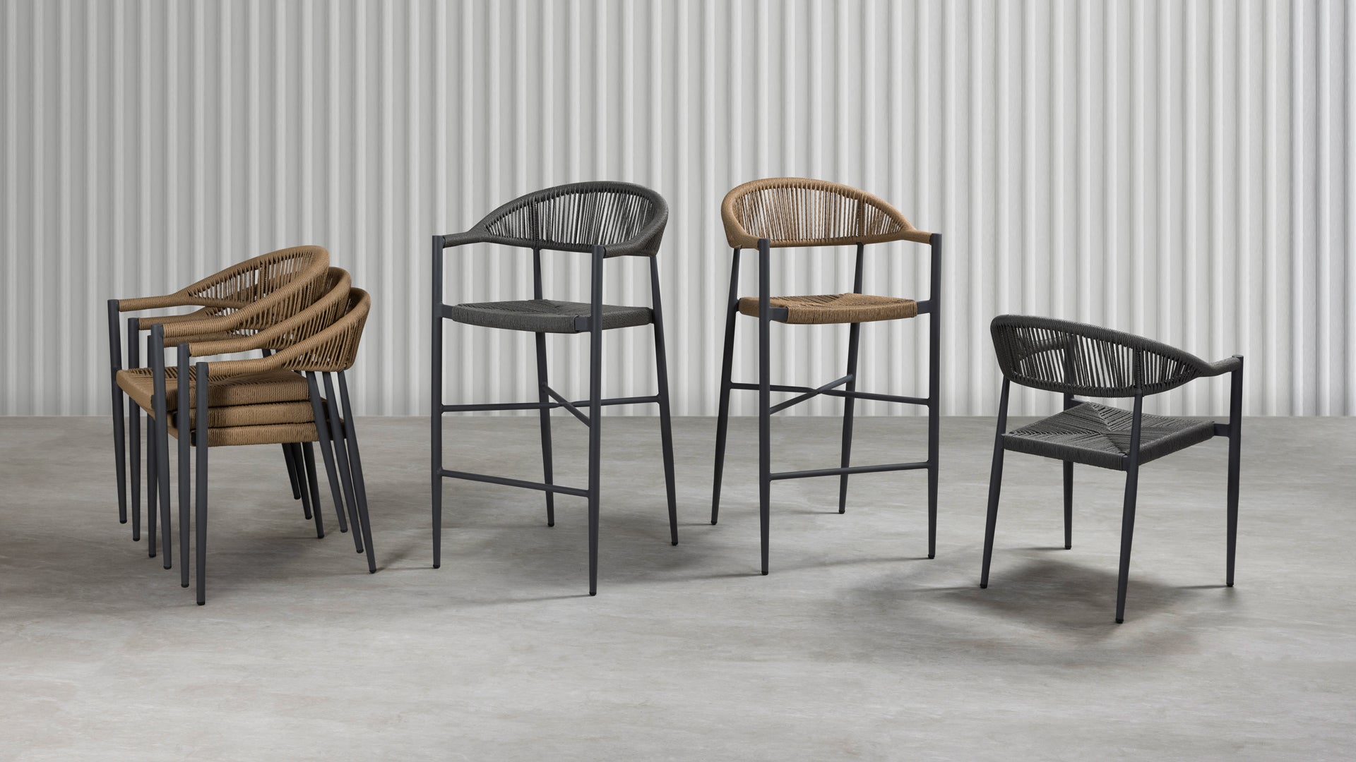 Atlantic Stacking Bar Stool - Natural