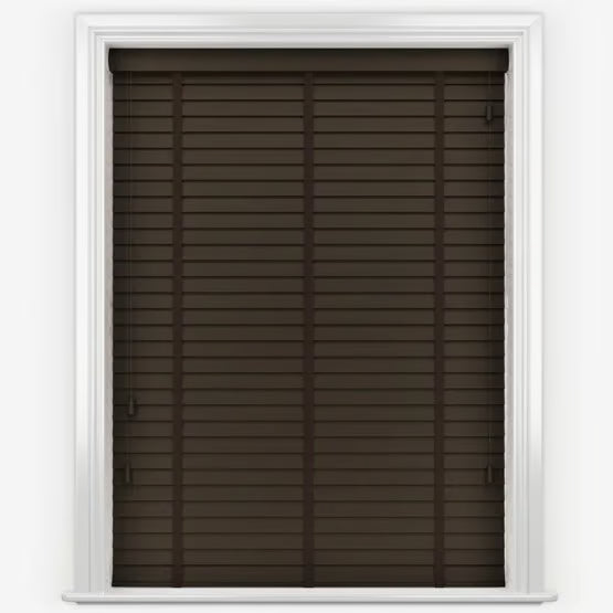 Made to Order Blinds Bamboo Smoked Walnut with Walnut Tapes Wooden Venetian Blinds (Copy)