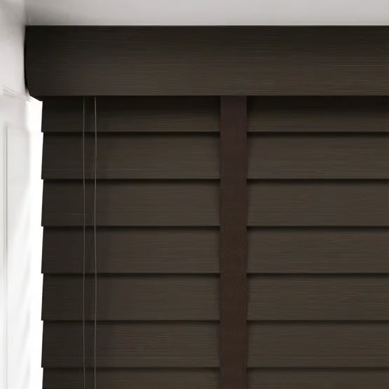 Made to Order Blinds Bamboo Smoked Walnut with Walnut Tapes Wooden Venetian Blinds (Copy)