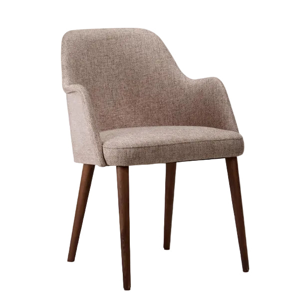 Commercial Brune Chair featuring an upholstered curved back, ergonomic armrests, heavy-duty metal subframe, and timber frame construction, ideal for restaurants, hotels, bars, lounges, and workplace environments.