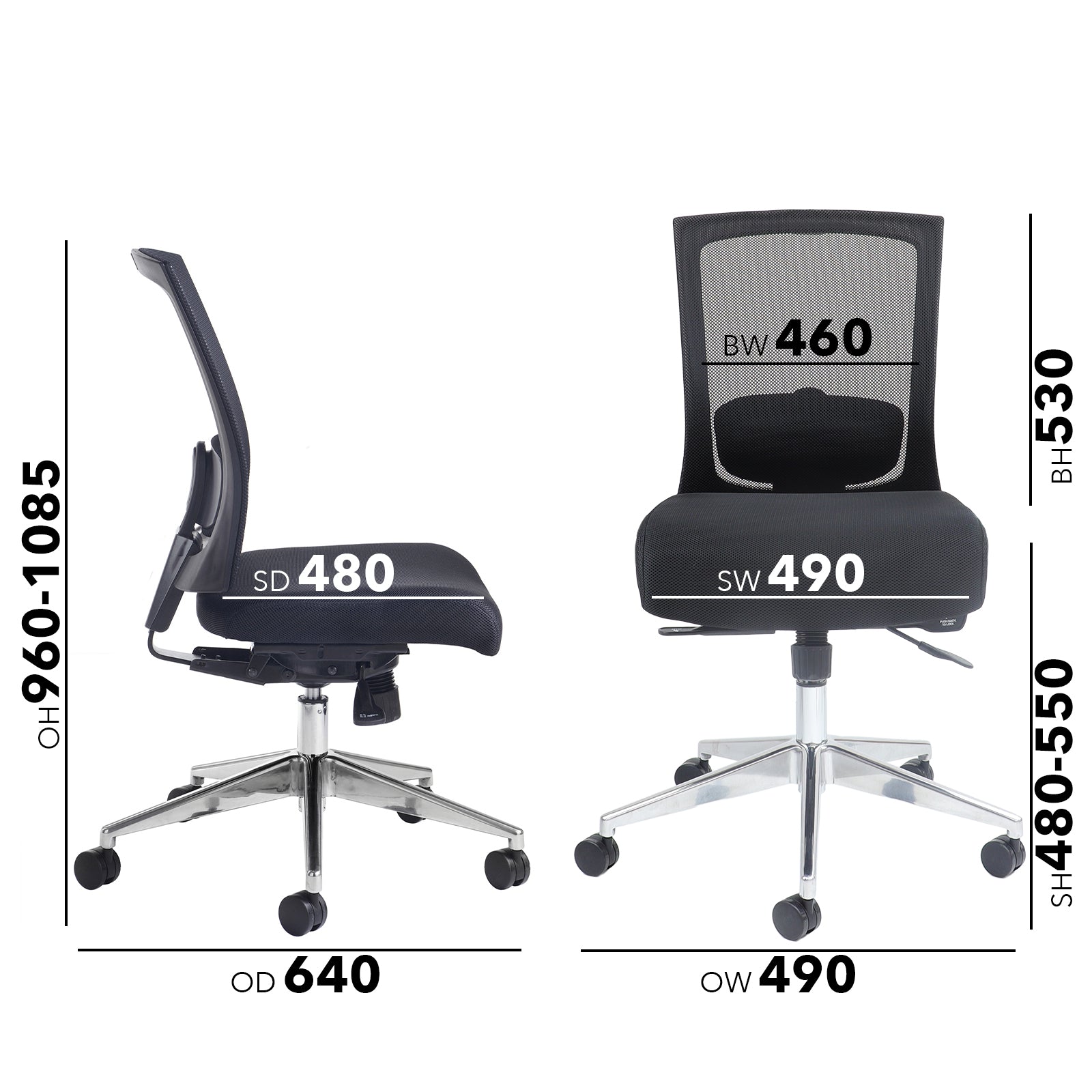 Gemini mesh task chair